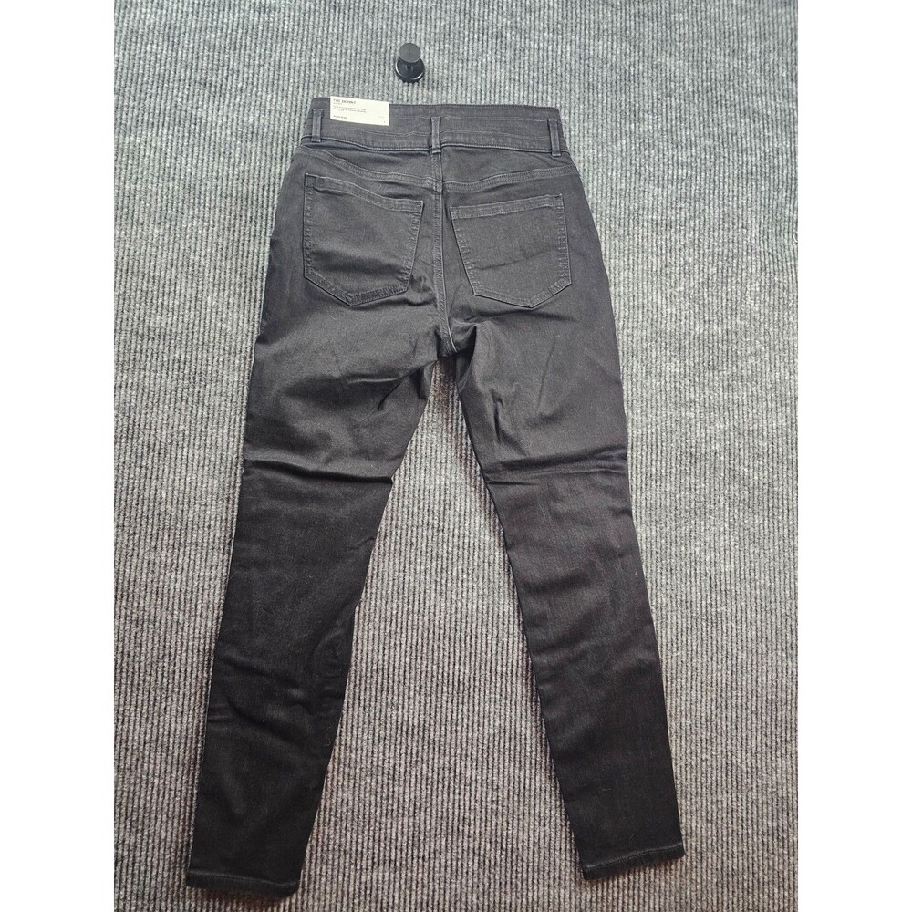 Ann Taylor Black Coated Skinny Jeans High Rise Button Fly Women’s Pant NWT Size4 - Picture 9 of 9